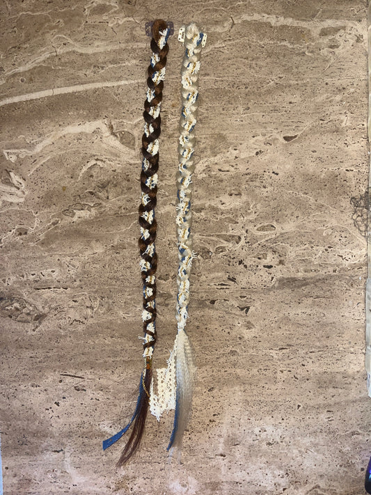 Denim and lace Braid